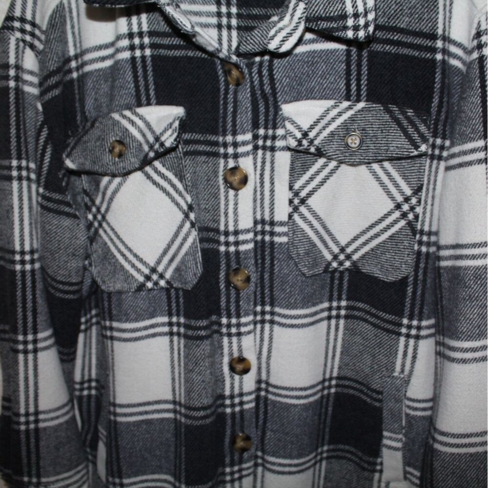 Member's Mark Shacket Plaid Button Down Jacket Fall Size Large - Picture 3 of 16